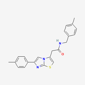 2-[6-(4-methylphenyl)imidazo[2,1-b][1,3]thiazol-3-yl]-N-[(4-methylphenyl)methyl]acetamide