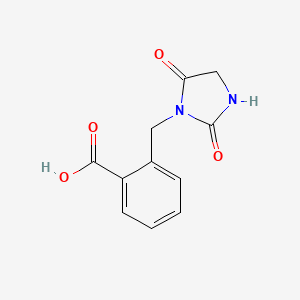 molecular formula C11H10N2O4 B2745319 2-[(2,5-Dioxoimidazolidin-1-yl)methyl]benzoic acid CAS No. 923171-96-4