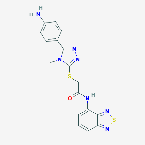 2-{[5-(4-aminophenyl)-4-methyl-4H-1,2,4-triazol-3-yl]sulfanyl}-N-(2,1,3-benzothiadiazol-4-yl)acetamide