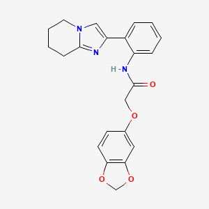 2-(benzo[d][1,3]dioxol-5-yloxy)-N-(2-(5,6,7,8-tetrahydroimidazo[1,2-a]pyridin-2-yl)phenyl)acetamide