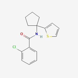 molecular formula C16H16ClNOS B2745331 2-氯-N-(1-(噻吩-2-基)环戊基)苯甲酰胺 CAS No. 2034567-39-8