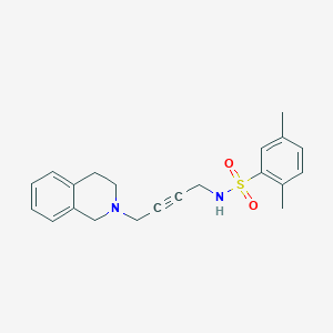 molecular formula C21H24N2O2S B2745347 N-(4-(3,4-二氢异喹啉-2(1H)-基)丁-2-炔-1-基)-2,5-二甲基苯磺酰胺 CAS No. 1351596-60-5