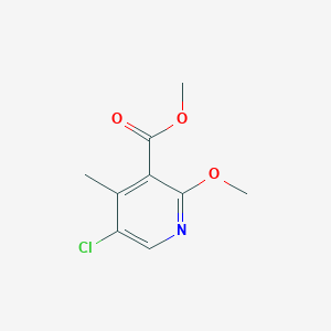 molecular formula C9H10ClNO3 B2745351 5-Chloro-2-methoxy-4-methylnicotinic acid methyl ester CAS No. 913954-89-9