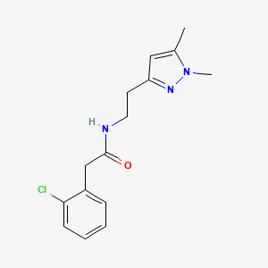 molecular formula C15H18ClN3O B2745354 2-(2-氯苯基)-N-(2-(1,5-二甲基-1H-吡唑-3-基)乙基)乙酰胺 CAS No. 2034261-21-5