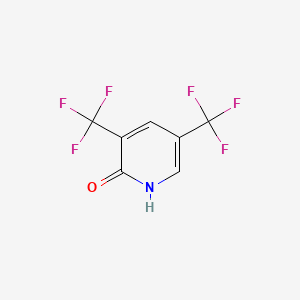 molecular formula C7H3F6NO B2745358 3,5-Bis(trifluoromethyl)pyridin-2(1H)-one CAS No. 38609-76-6