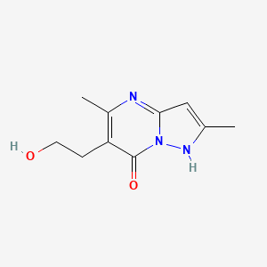 molecular formula C10H13N3O2 B2745362 6-(2-hydroxyethyl)-2,5-dimethylpyrazolo[1,5-a]pyrimidin-7(4H)-one CAS No. 129909-67-7