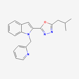 2-isobutyl-5-(1-(pyridin-2-ylmethyl)-1H-indol-2-yl)-1,3,4-oxadiazole