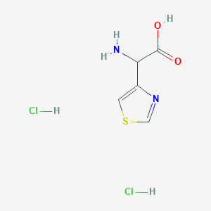 molecular formula C5H8Cl2N2O2S B2745367 2-氨基-2-(1,3-噻唑-4-基)乙酸;二盐酸盐 CAS No. 2344679-27-0