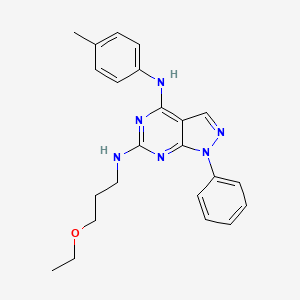 N~6~-(3-ethoxypropyl)-N~4~-(4-methylphenyl)-1-phenyl-1H-pyrazolo[3,4-d]pyrimidine-4,6-diamine