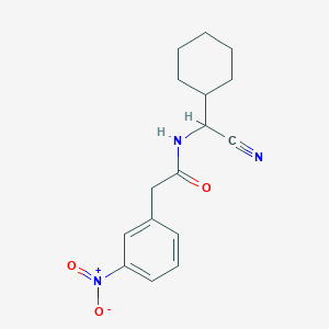 molecular formula C16H19N3O3 B2745372 N-[Cyano(cyclohexyl)methyl]-2-(3-nitrophenyl)acetamide CAS No. 1436239-83-6