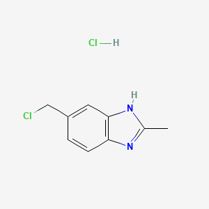 molecular formula C9H10Cl2N2 B2745376 5-(氯甲基)-2-甲基-1H-1,3-苯并二氮唑盐酸盐 CAS No. 68740-47-6