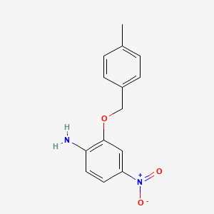 molecular formula C14H14N2O3 B2745381 2-[(4-Methylbenzyl)oxy]-4-nitroaniline CAS No. 930797-51-6