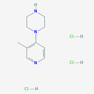 molecular formula C10H18Cl3N3 B2745382 1-(3-甲基吡啶-4-基)哌嗪三盐酸盐 CAS No. 1713163-22-4