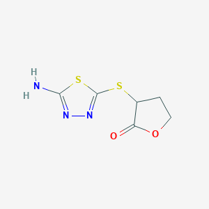 3-[(5-Amino-1,3,4-thiadiazol-2-yl)sulfanyl]oxolan-2-one