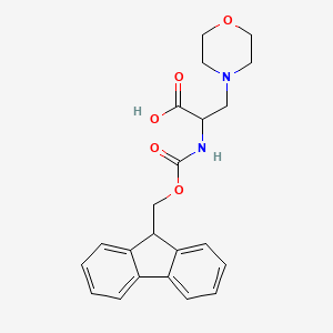 molecular formula C22H24N2O5 B2745392 (S)-2-((((9H-芴-9-基)甲氧基)羰基)氨基)-3-吗啉丙酸 CAS No. 1822422-75-2