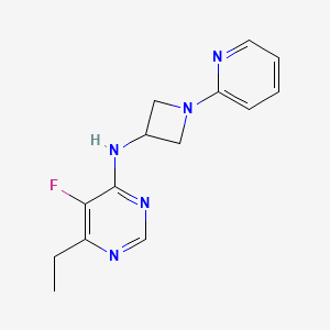 molecular formula C14H16FN5 B2745394 6-Ethyl-5-fluoro-N-(1-pyridin-2-ylazetidin-3-yl)pyrimidin-4-amine CAS No. 2415561-95-2