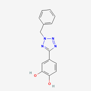 molecular formula C14H12N4O2 B2745397 4-(2-benzyl-2H-tetrazol-5-yl)benzene-1,2-diol CAS No. 1092204-92-6