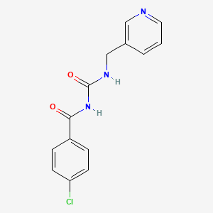 molecular formula C14H12ClN3O2 B2745404 4-氯-N-((吡啶-3-基甲基)氨基甲酰)苯酰胺 CAS No. 534559-57-4