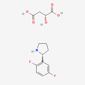 molecular formula C14H17F2NO5 B2745407 (R)-2-(2,5-二氟苯基)吡咯啉 (R)-2-羟基琥珀酸 CAS No. 1919868-77-1