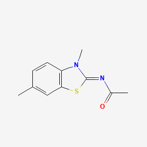 molecular formula C11H12N2OS B2745412 (E)-N-(3,6-dimethylbenzo[d]thiazol-2(3H)-ylidene)acetamide CAS No. 326024-81-1