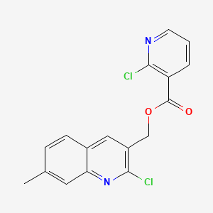 molecular formula C17H12Cl2N2O2 B2745419 (2-Chloro-7-methylquinolin-3-yl)methyl 2-chloropyridine-3-carboxylate CAS No. 926465-05-6