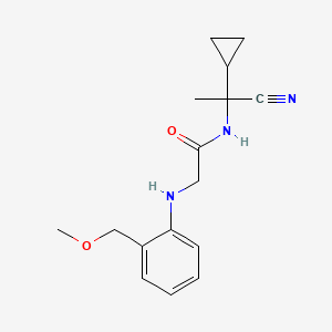molecular formula C16H21N3O2 B2745420 N-(1-cyano-1-cyclopropylethyl)-2-{[2-(methoxymethyl)phenyl]amino}acetamide CAS No. 1241248-62-3