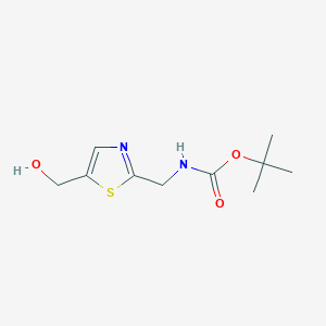 molecular formula C10H16N2O3S B2745422 2-(N-t-butoxycarbonylamino)methyl-5-hydroxymethylthiazole CAS No. 183066-67-3