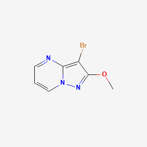 molecular formula C7H6BrN3O B2745432 3-Bromo-2-methoxypyrazolo[1,5-a]pyrimidine CAS No. 2092566-15-7