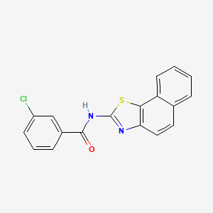 (Z)-3-chloro-N-(naphtho[2,1-d]thiazol-2(3H)-ylidene)benzamide