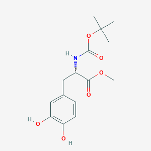 molecular formula C15H21NO6 B2745448 (S)-Methyl 2-((tert-butoxycarbonyl)amino)-3-(3,4-dihydroxyphenyl)propanoate CAS No. 37169-36-1