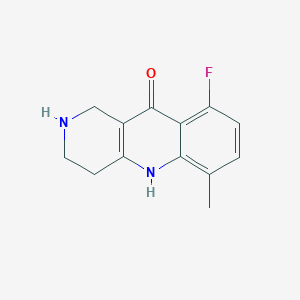 molecular formula C13H13FN2O B2745453 9-fluoro-6-methyl-1,3,4,5-tetrahydrobenzo[b]-1,6-naphthyridin-10(2H)-one CAS No. 1355175-23-3