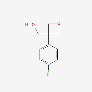 molecular formula C10H11ClO2 B2745463 [3-(4-Chlorophenyl)oxetan-3-yl]methanol CAS No. 1903083-49-7