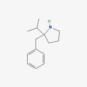 molecular formula C14H21N B2745469 2-Benzyl-2-(propan-2-yl)pyrrolidine CAS No. 1512006-29-9