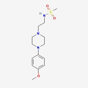 molecular formula C14H23N3O3S B2745471 N-(2-(4-(4-甲氧基苯基)哌嗪-1-基)乙基)甲烷磺酰胺 CAS No. 1209628-22-7
