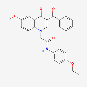 molecular formula C27H24N2O5 B2745482 2-(3-benzoyl-6-methoxy-4-oxoquinolin-1(4H)-yl)-N-(4-ethoxyphenyl)acetamide CAS No. 902515-14-4
