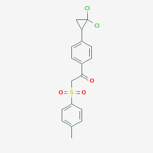 molecular formula C18H16Cl2O3S B274549 1-[4-(2,2-Dichlorocyclopropyl)phenyl]-2-[(4-methylphenyl)sulfonyl]ethanone 