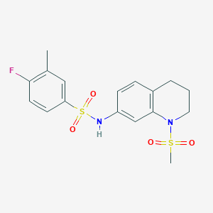 4-fluoro-3-methyl-N-(1-methylsulfonyl-3,4-dihydro-2H-quinolin-7-yl)benzenesulfonamide