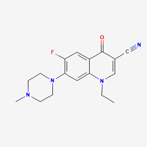 molecular formula C17H19FN4O B2745500 1-乙基-6-氟-7-(4-甲基哌嗪-1-基)-4-氧基喹啉-3-羧腈 CAS No. 1359864-68-8