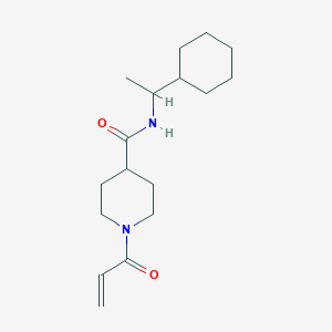 N-(1-Cyclohexylethyl)-1-prop-2-enoylpiperidine-4-carboxamide