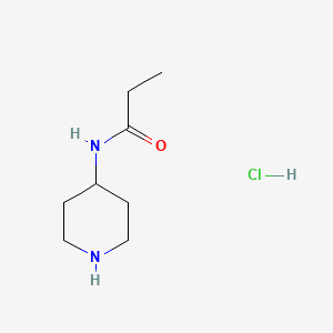 molecular formula C8H17ClN2O B2745519 N-(piperidin-4-yl)propanamide hydrochloride CAS No. 183732-59-4