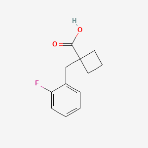 molecular formula C12H13FO2 B2745522 1-(2-Fluorobenzyl)cyclobutanecarboxylic acid CAS No. 1439902-88-1