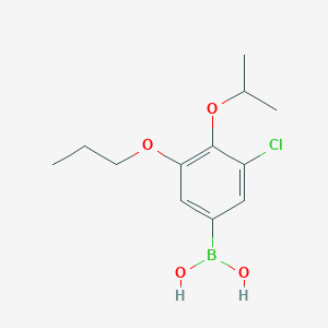 B2745527 3-Chloro-4-isopropoxy-5-propoxyphenylboronic acid CAS No. 2096339-54-5