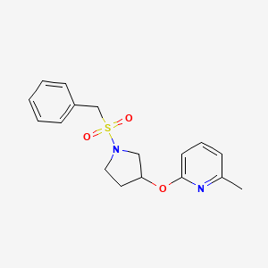 molecular formula C17H20N2O3S B2745531 2-((1-(苯甲磺酰)吡咯烷-3-基)氧基)-6-甲基吡啶 CAS No. 1903356-64-8