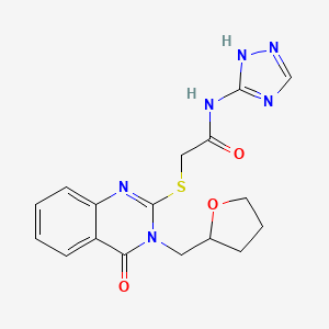 B2745537 N-[4-(3-{[(3-chloro-4-methoxyphenyl)amino]sulfonyl}-4-methylphenyl)-3-ethylisoxazol-5-yl]acetamide CAS No. 1115905-83-3