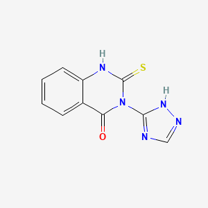 molecular formula C10H7N5OS B2745540 2-硫代-3-(4H-1,2,4-三唑-3-基)-3,4-二氢喹唑啉-4-酮 CAS No. 131842-34-7