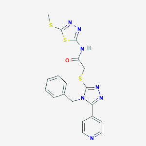 2-{[4-benzyl-5-(pyridin-4-yl)-4H-1,2,4-triazol-3-yl]sulfanyl}-N-[5-(methylsulfanyl)-1,3,4-thiadiazol-2-yl]acetamide