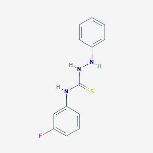 molecular formula C13H12FN3S B2745552 1-Anilino-3-(3-fluorophenyl)thiourea CAS No. 282542-02-3