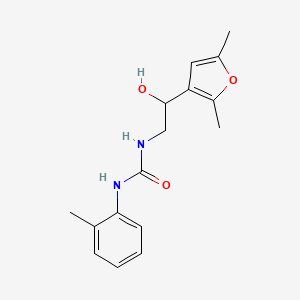 molecular formula C16H20N2O3 B2745553 1-(2-(2,5-Dimethylfuran-3-yl)-2-hydroxyethyl)-3-(o-tolyl)urea CAS No. 2320665-11-8