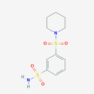 molecular formula C11H16N2O4S2 B2745565 3-(Piperidine-1-sulfonyl)benzene-1-sulfonamide CAS No. 1042860-85-4