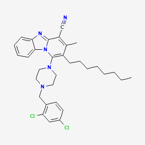 1-[4-[(2,4-Dichlorophenyl)methyl]piperazin-1-yl]-3-methyl-2-octylpyrido[1,2-a]benzimidazole-4-carbonitrile